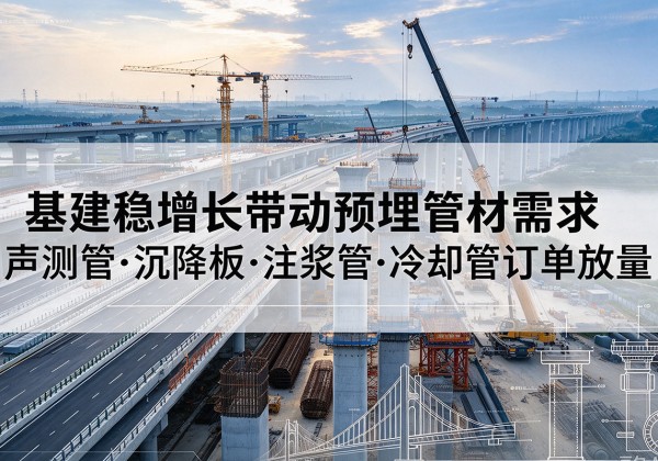龙口基建稳增长带动预埋监测管材需求，声测管、沉降板、注浆管订单持续放量
